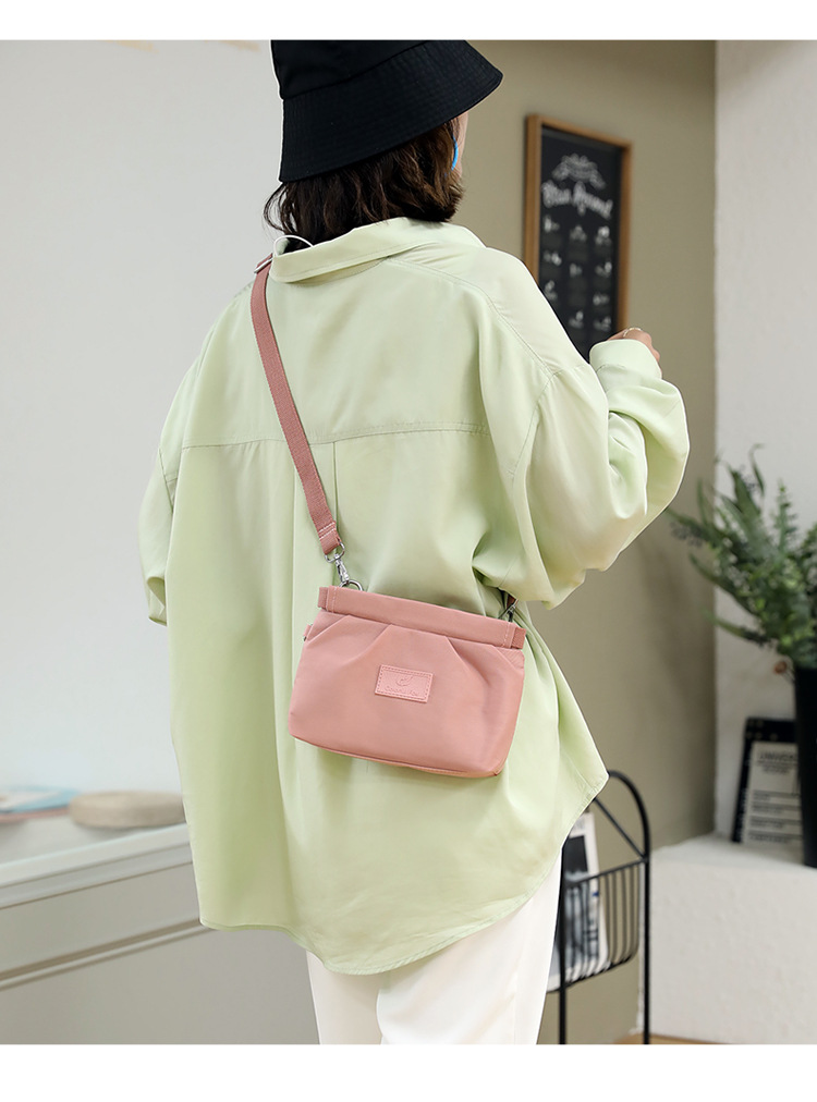 New women's bag 2025 Korean style crossbody bag, women's water-resistant nylon fabric single-shoulder bag, casual and versatile women's bag undefined