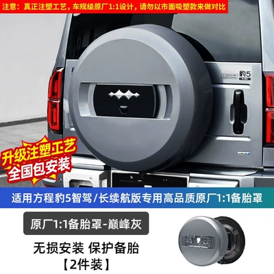 smart driving version rear tire shell, Spare wheel cover - equation-leopard-5-smart-drivinglong-battery-lifequick-charge-version-original-11-spare-tire-cover-injection-molding-process-gray-dupont-paint