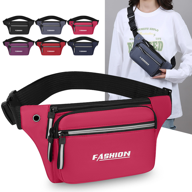Bolsa de cintura deportiva portátil multifuncional para montar al aire libre para correr bolso de pecho cercano para hombres y mujeres de moda para teléfonos móviles bolso de hombro