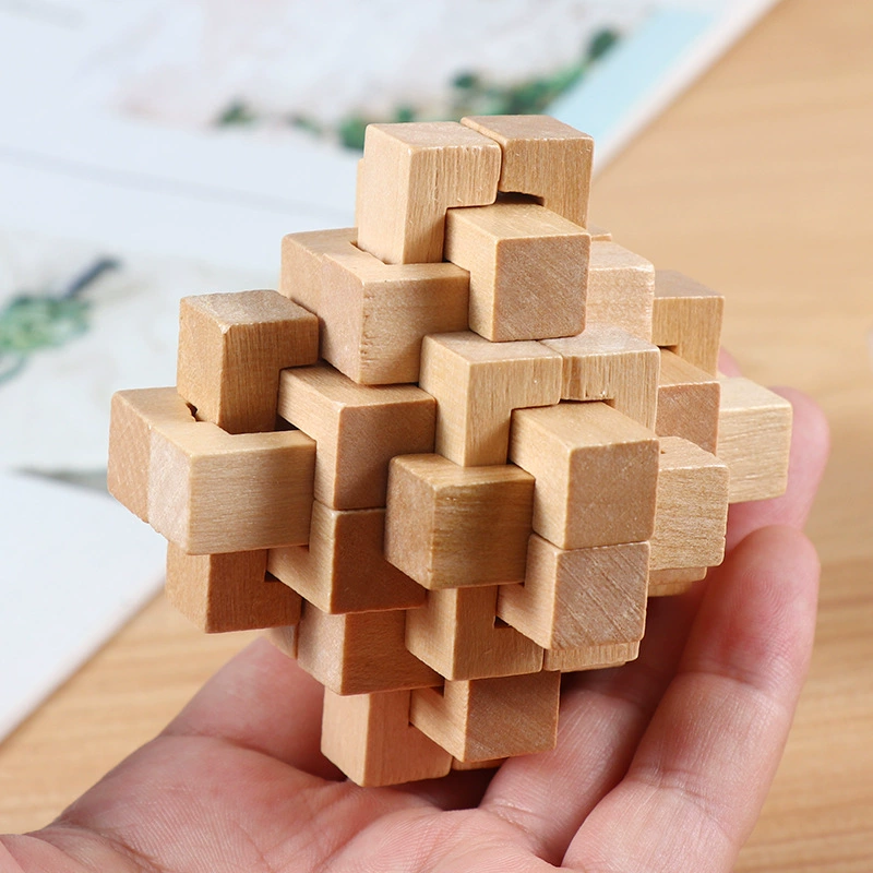 Wooden brainteaser, smart toy, full set