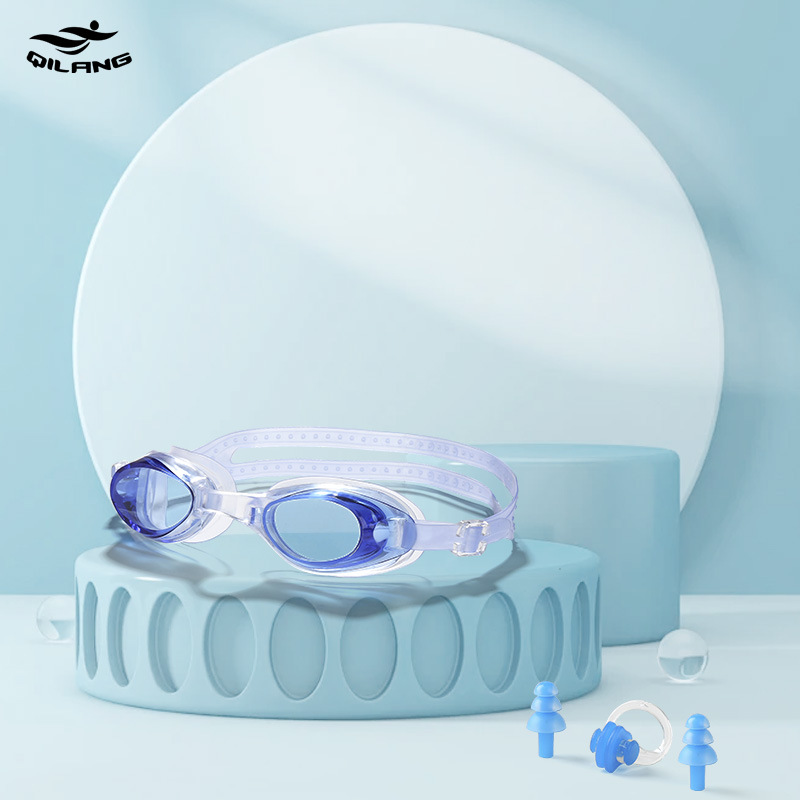 로얄 블루 (YB1600 수영 고글 BJ001 코 클립 이어플러그)