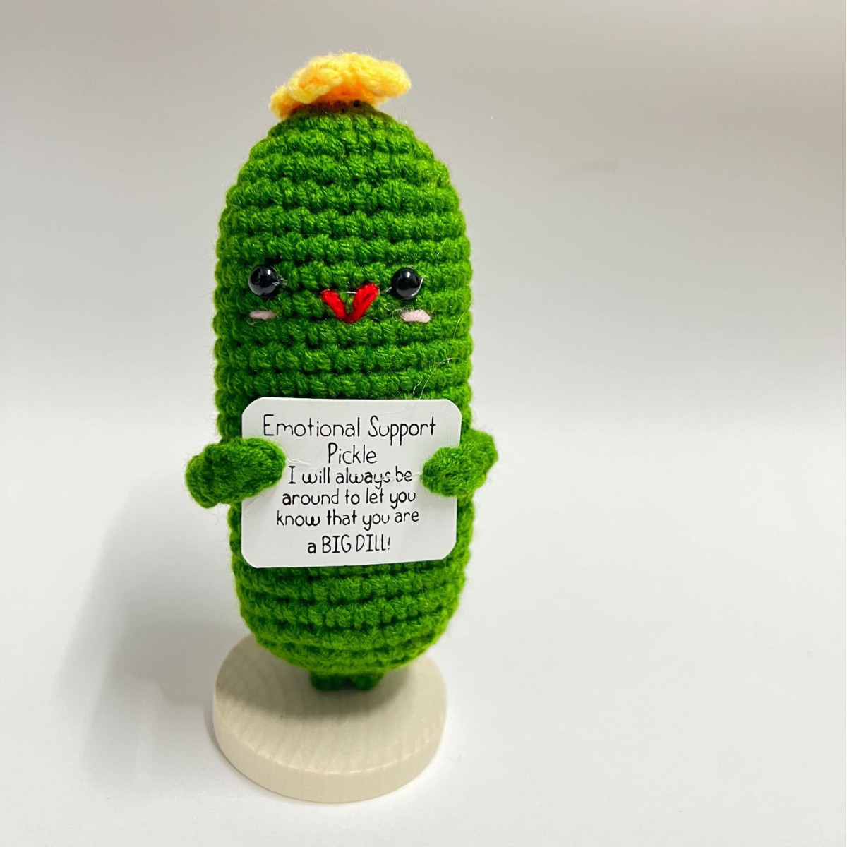 Amazon transfronterizo tejido a mano energía positiva Papa expresión bolsa emoción tarjeta vegetal muñeca coche decoración pequeña