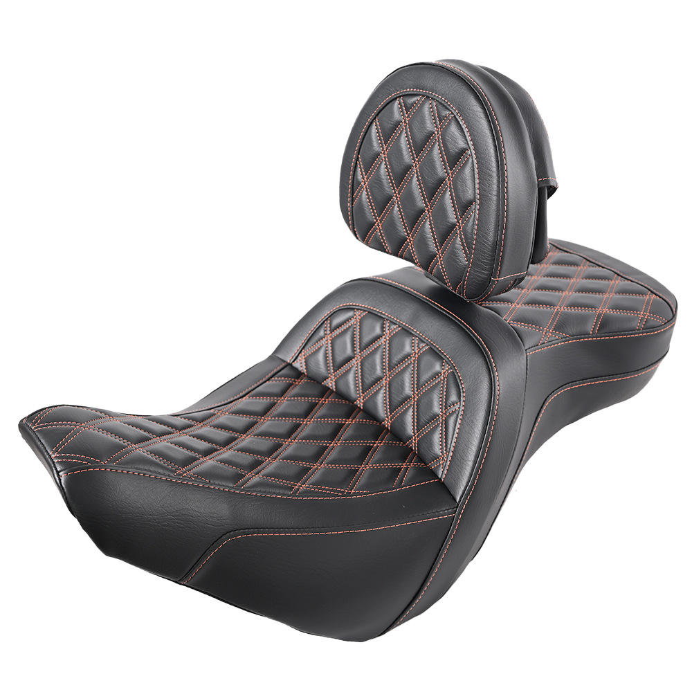 Motorcycle Seat Cushion Suitable for Harley 18-25 Softail Road King Road King S Dyna Glide Sofa Seat Cushion with Backrest