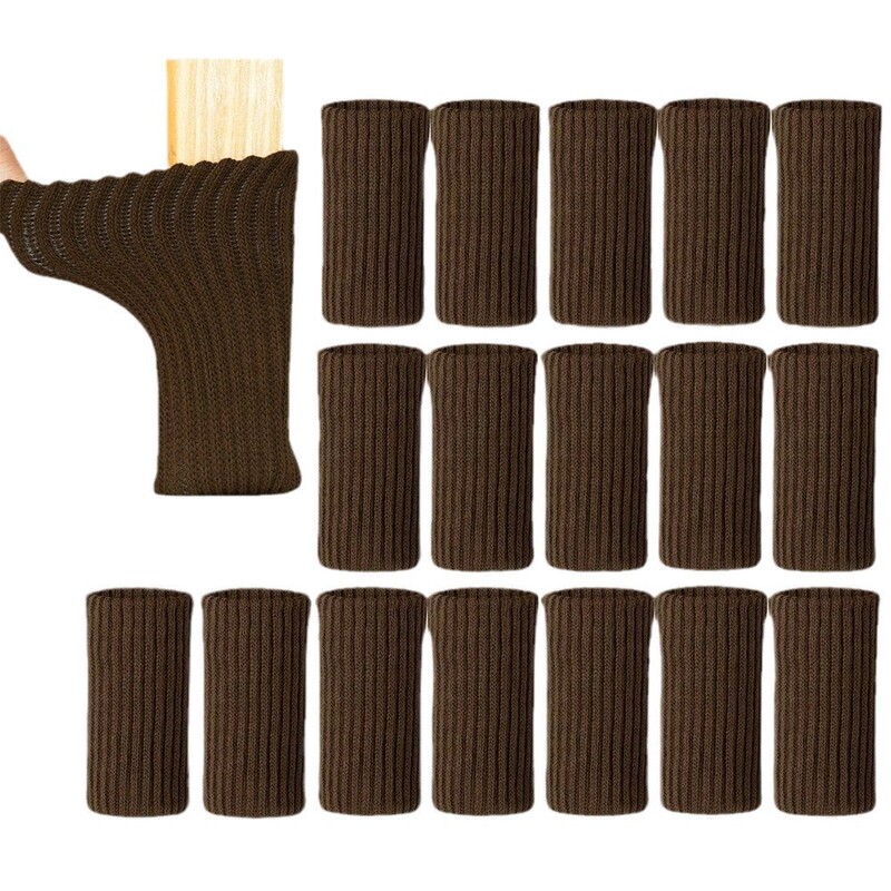 Knitted chair foot cover wear-resistant mute chair leg socks stool foot cover non-slip table and chair foot pad