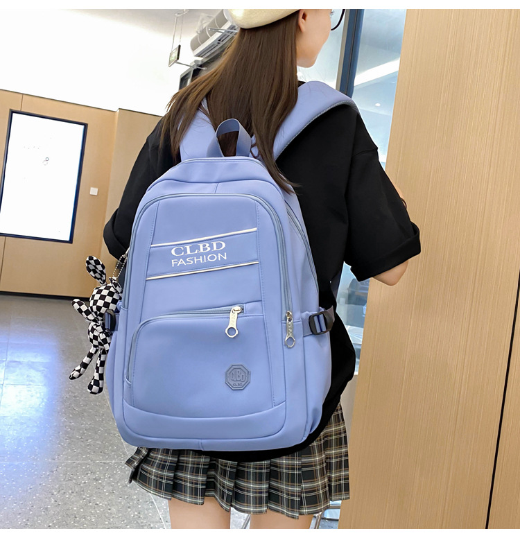 Unisex Nylon Letter Solid Color Preppy Style Sports Square Zipper Fashion Backpack display picture 9