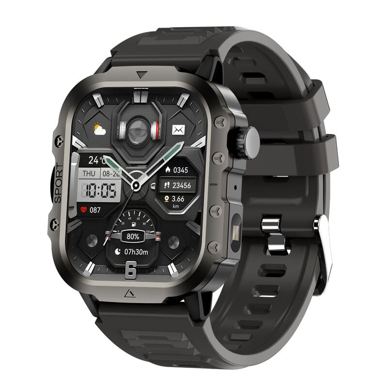 New YK12 smart sports watch with heart rate, blood pressure, blood oxygen, sleep monitoring, alarm, and Bluetooth calling features