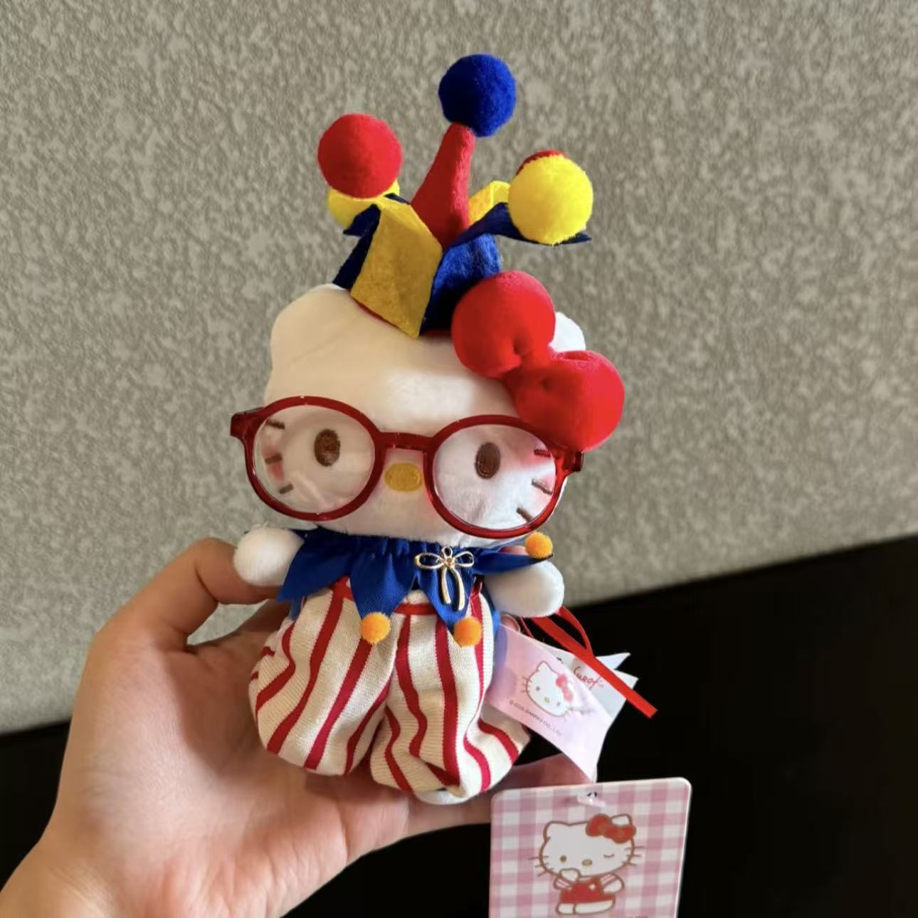 Genuino clásico KT Hello Kitty mochila bolso colgante dibujos animados lindo hellokitty llavero muñeca de felpa mujer