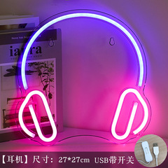 LED neon light PS4 symbol game controller headset wall gaming room creative decor light ambiance light