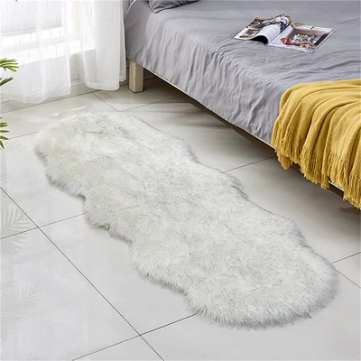 Carpet Bay Window Mat — Avtomobil döşəmə paspasları - white-background-gray-tip-60x-90cm-two-round
