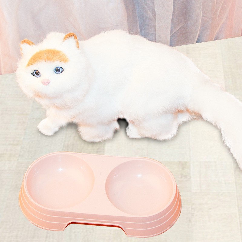 Fábrica al por mayor tazón para mascotas gato perro tazón de comida fácil limpieza antidetonante plástico engrosado perro tazón mascota gato tazón