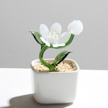 山东淄博博山琉璃摆件工艺品多肉礼品装饰桌面办公桌室客厅电视柜