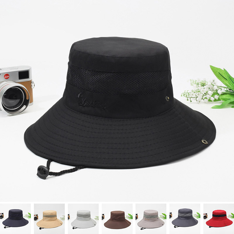 Summer men's travel climbing thin breathable sun hat