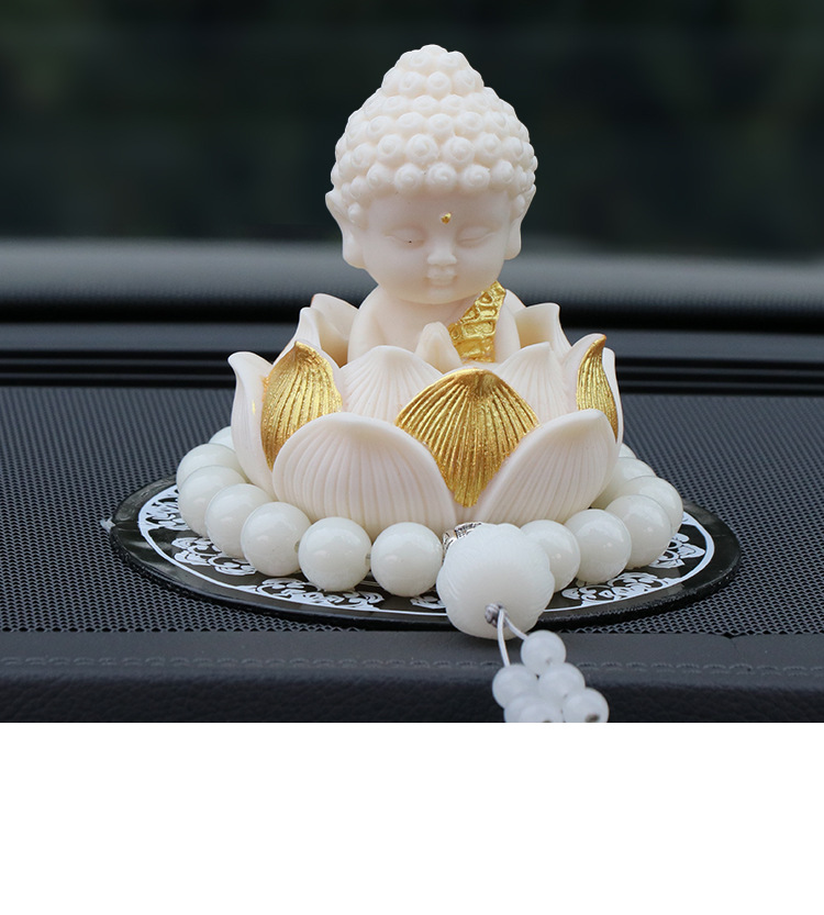 New Lotus Gold Body Car Ornaments Car Console Decoration New Lotus Gold Body Buddha Creative Car Interior