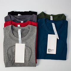 Lulu New Yoga Top High-Elastic Seamless Tight Women's Sports Short Sleeve Moisture-Wicking High-Elastic Can Be Labeled