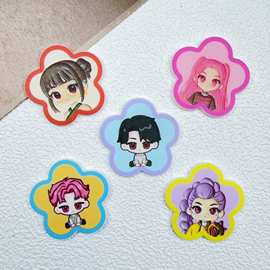 新款PVC软胶配饰卡通人物DIY洞洞鞋头饰毛绒玩具水杯冰箱贴片批发