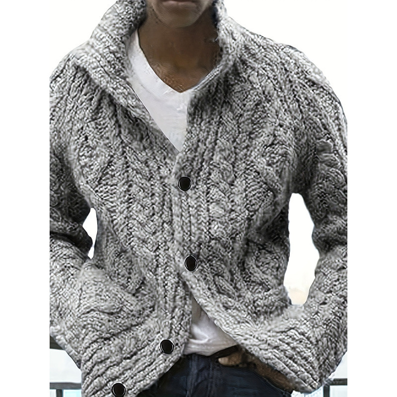 Aliexpress Foreign Trade Autumn New Dropshipping Men's Sweaters Sports Sweaters Solid Color Thick Knitted Cardigans Aliexpress Foreign Trade Autumn New Dropshipping Men's Sweaters Sports Sweaters Solid Color Thick Knitted Cardigans