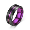 Fashionable purple black two-color ring, 2023, European style, new color