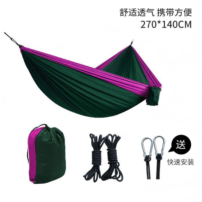 Fábrica directa hamaca de nylon paracaídas hamaca de tela de ocio columinar hamaca de campamento multicolor doble image 13