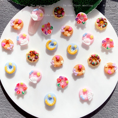 赤い本の人気カラードーナツのネイルアクセサリーは、DIYピアスのネイルアクセサリーの材料卸売りをシミュレートします