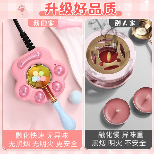 Fire paint cat claw electric furnace retro fire paint seal set fire paint tool complete set pink stove children's seal