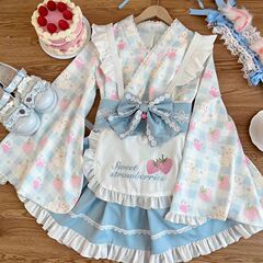 159753夏日萌喵Lolita洋装和风女仆改良连衣裙女默认