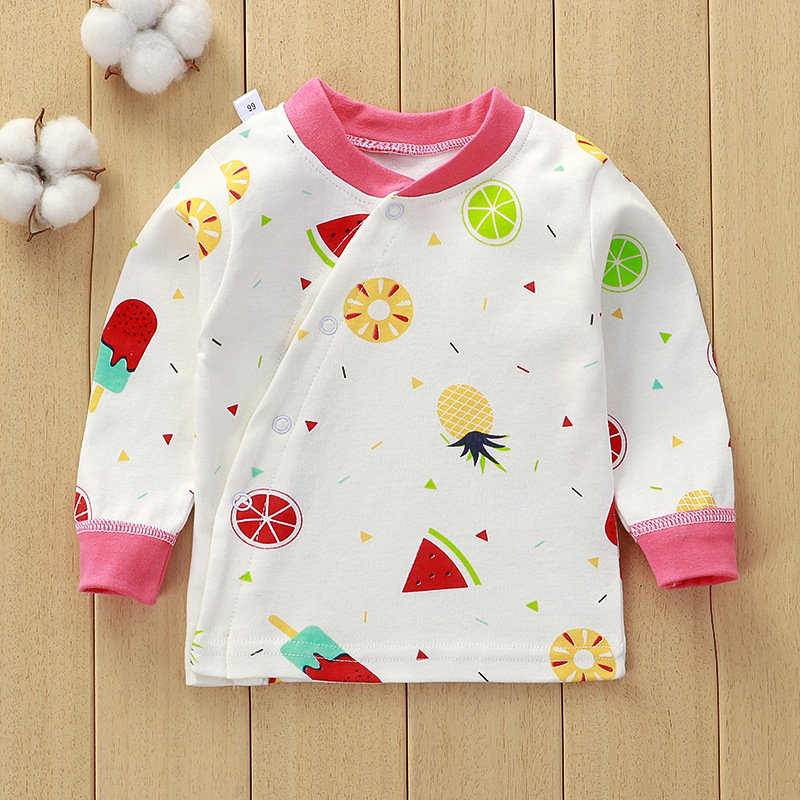 Infant cotton clothes autumn clothes newborn winter bottoming underwear men and women baby one piece long sleeve top