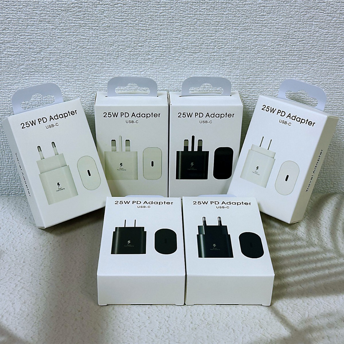 适用三星25W充电器包装 Note10充电头TA800美规欧规英规包装盒子