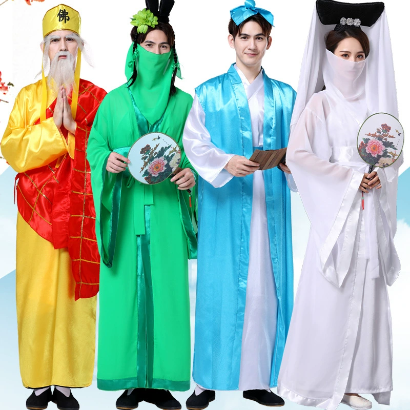 Взрослый анти строка костюм Сюй Сянь костюм Бай Suzhen древний костюм Белая змея Легенда новый белый леди легендарный производительности