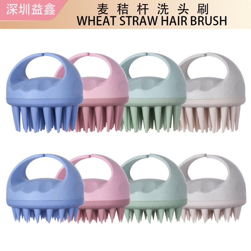 Amazon シリコーンヘアケアシャンプーブラシヘッドスクラバー頭皮クリーニング経絡コームマッサージブラシ家庭用バスシャンプーコーム|undefined