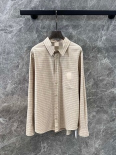 Niche New Women's Contrast Color Plaid Loose Boyfriend Style Long-sleeved Shirt oversize Style Age-reducing