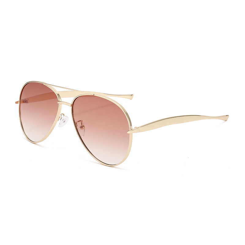 Metálico de doble haz piloto gafas de sol personalidad transfronteriza conducción gafas de sol conductor anti-UV gafas de sol