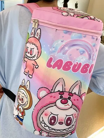 Large-capacity backpack, zippered bag, book bag, everything can be cute, small crocodile biscuit box, adorable children's bag