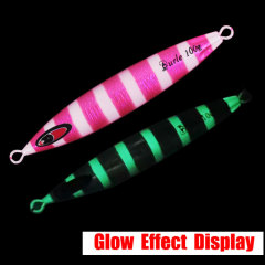 Lure, Bionic Horse Pattern Glow Bar, Steel Plate Lead Fish Lure, Slow-Jigging Glow Night Fishing Bait for Sea & Boat Fishing—Ideal for Targeting Spanish Mackerel and Cutlassfish