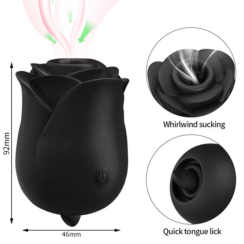 Amazon popular rends Spring Rose female masturbation device tongue licking sucking vibrator clitoral stimulation adult supplies