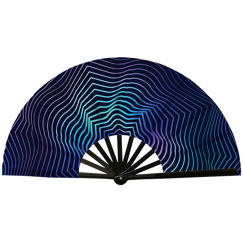 Abanico Plegable de Kung Fu de Plástico, Colorido, para Conciertos y Fiestas