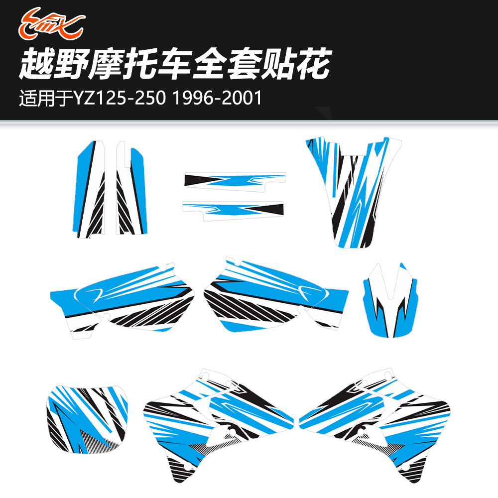 Pegatinas de motocicleta de carretera para 96 - 01 Yamaha YZ125 YZ250 pegatinas de automóviles modificados