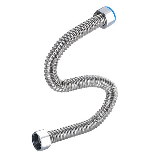 Thickened 304 stainless steel corrugated pipe 4-point gas water heater hot and cold water inlet pipe metal hose toilet water pipe