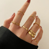 Metal ring, brand set, European style, simple and elegant design