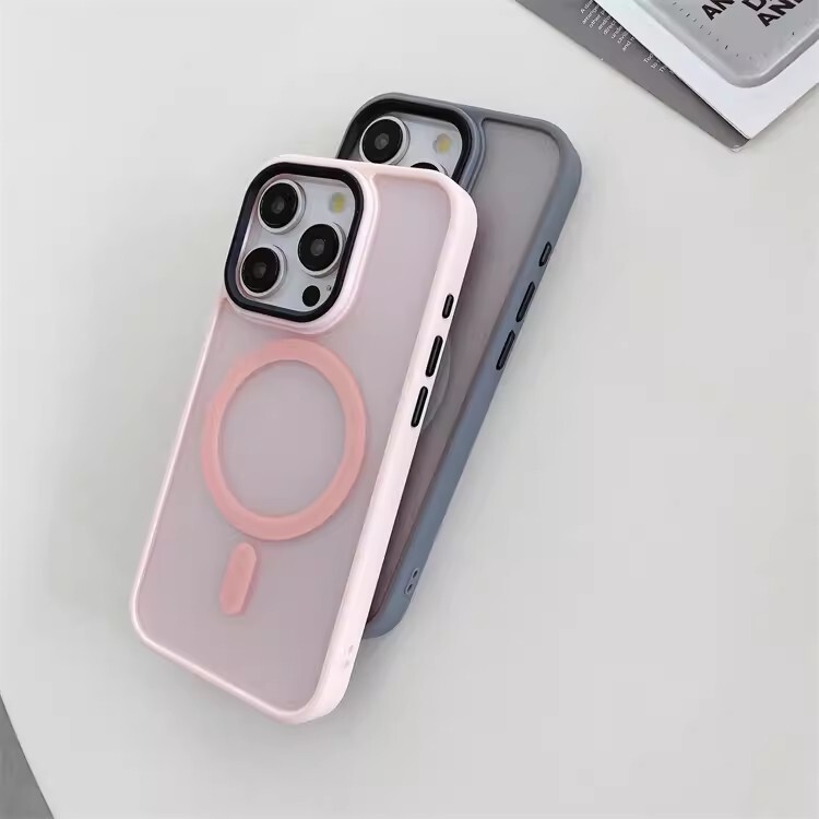 柔彩肤感磁吸适用iPhone17promax手机壳磨砂半透苹果16防摔保护套|undefined