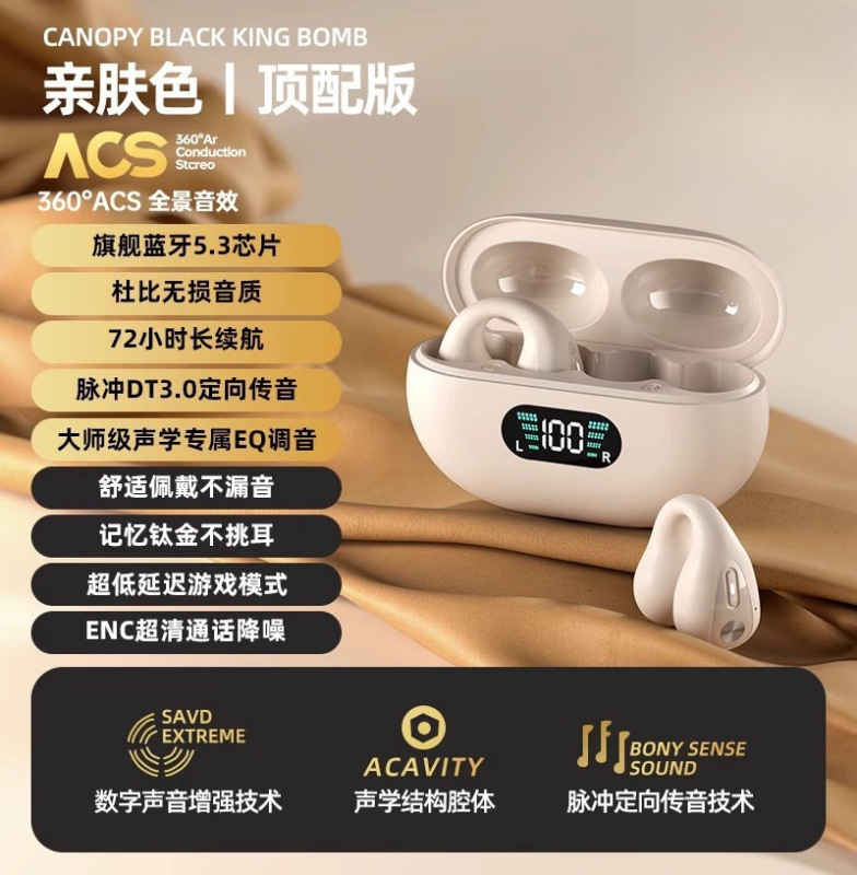 2025新款夹耳式耳机无线蓝牙高音质超长续航不入耳无感佩戴跨境|undefined