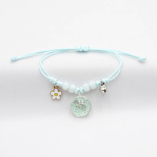 厂家直供清新甜美学生手链女式玻璃球真花干花标本跨境热销手链