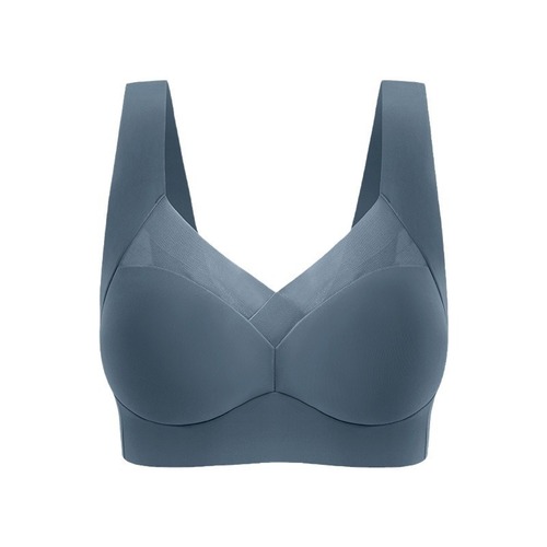 Cross-border invisible ice silk bra for women, women's close-fitting anti-sagging breast shaping underwire push-up sexy camisole