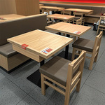 米村拌饭定制同款桌椅餐厅面馆小吃连锁店带抽屉商用实木桌椅组合