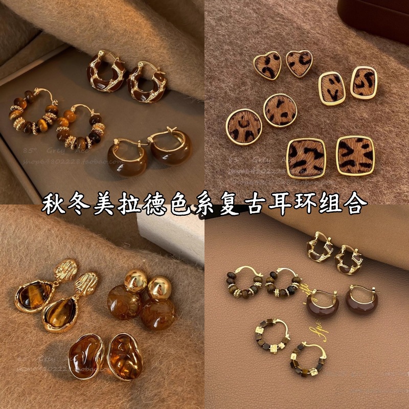 独特美拉德复古耳扣女2025年新款爆款耳钉小众设计气质高级感耳环