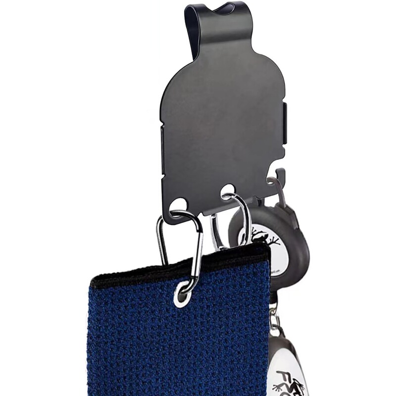 Spot Golf Metal Bag Clip Magnetic Back Clip Portable Golf Bag Creative Three-In-One Metal Clip Black Hat Clip