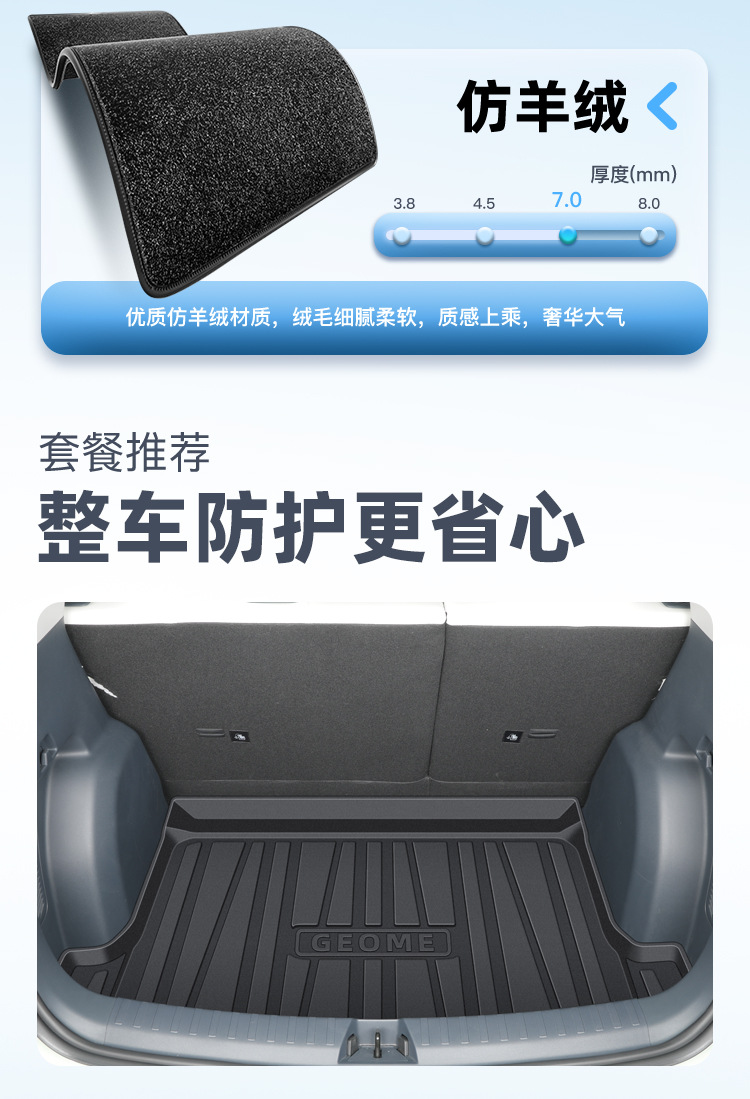 Special Door Sill Full Surround Tpe Car Floor Mats, Special Wear-Resistant, Waterproof, Non-Slip, Full Coverage Floor Mats for Special Vehicles