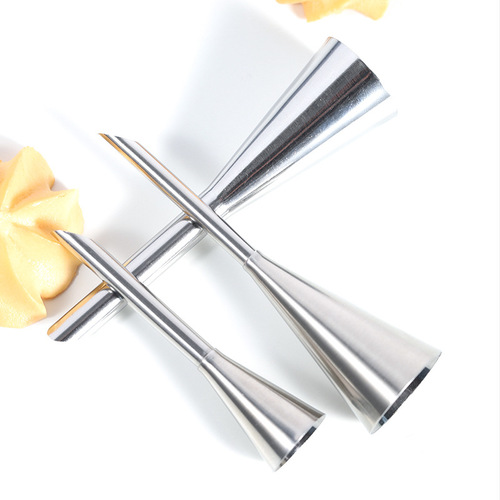 High-quality 304 stainless steel puff cream seamless nozzle squeezing nozzle Hokkaido chiffon stuffing long nozzle