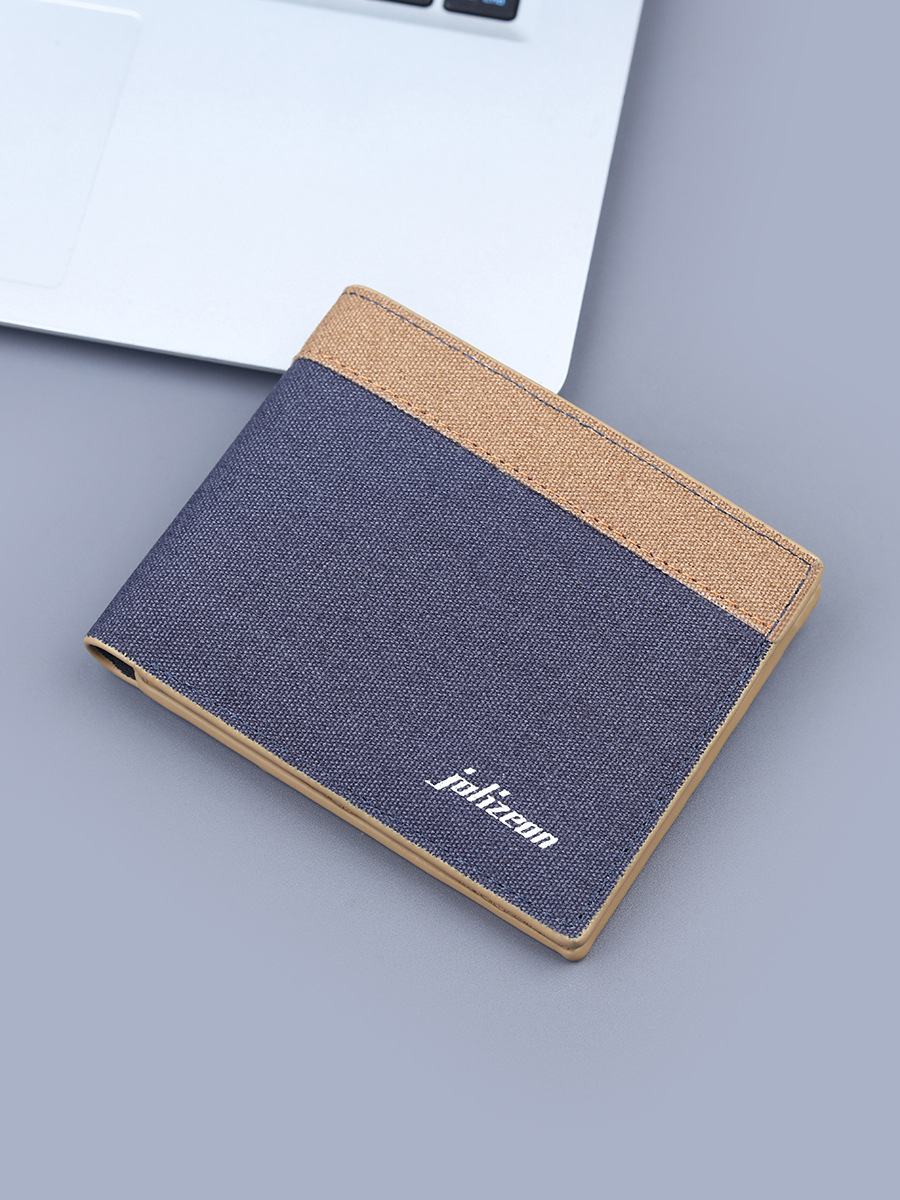 Cartera Corta de Lona para Hombre Ultraligera para Uso Diario image 1