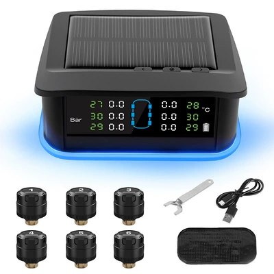 Car Tire Pressure Monitor Tire pressure monitoring system - external-6-wheels