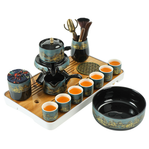 Tea Set Light Luxury Automatic Qianlijiang Tea Set Creative Lazy Office Tea Pot Gongfu Tea Cup